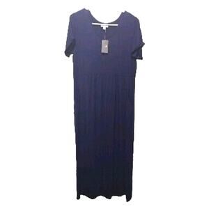 j jill NWT Blackberry Purple Flowy Maxi Dress Small Dark Academia Goth Witchy